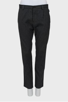 Men's striped slim fit trousers