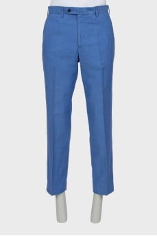 Men's straight trousers in blue
