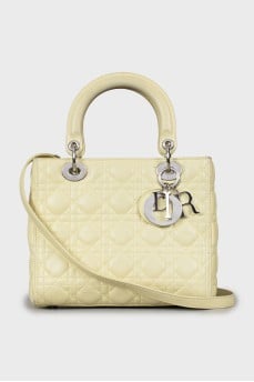 Сумка жовтого кольору Lady Dior
