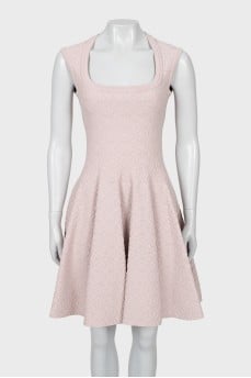 Fitted dress with geometric pattern