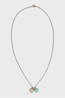 Подвеска из серебра Double Heart на цепочке