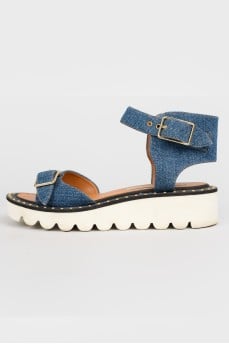 Denim sandals