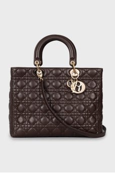 Кожаная сумка Lady Dior