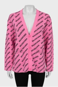 Pink loose fit cardigan with tag