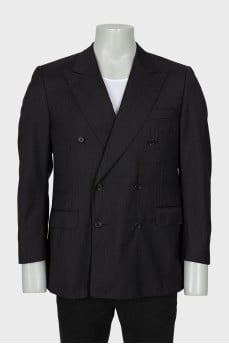 Men's double breasted wool jacket