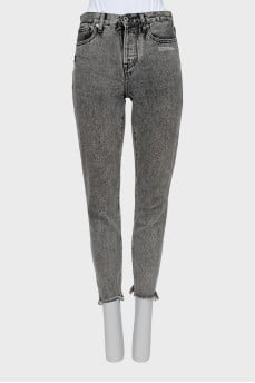 Джинси tapered fit сірого кольору