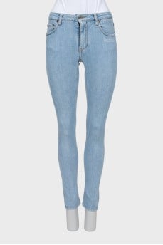 Джинси skinny fit блакитного кольору