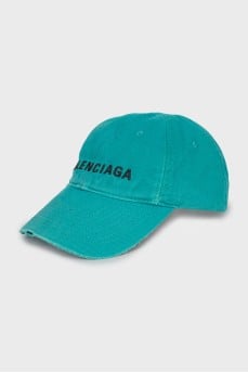 Бірюзова кепка з вишивкою