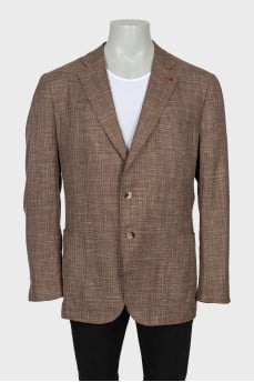 Men's jacket with brooch