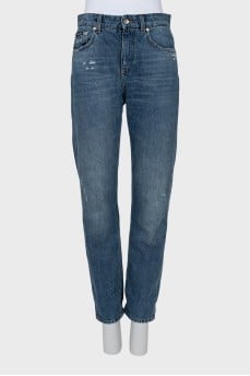 Джинсы на высокой посадке straight fit