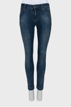 Темно-синие джинсы skinny fit
