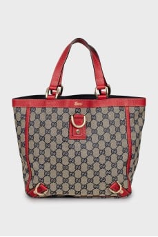 Canvas bag with short handles