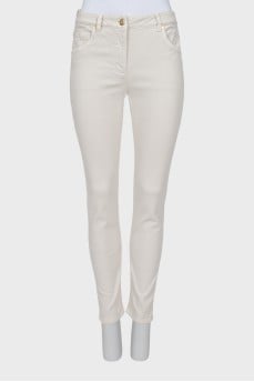 Джинси білого кольору skinny fit