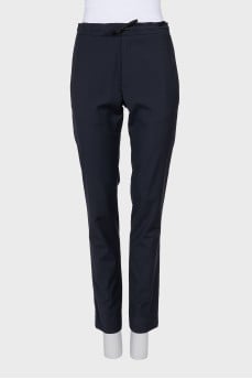Blue drawstring pants with tag