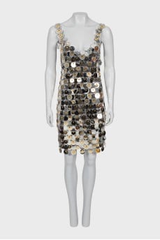 Платье by H&M x Paco Rabanne