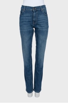 Джинси tapered fit синього кольору