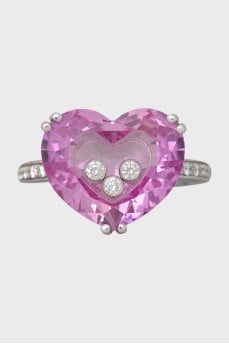 Кільце з білого золота Happy Diamonds