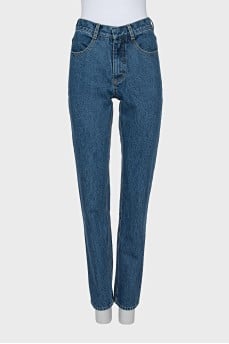 Синие джинсы straight fit с биркой