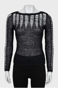 Jumper decorated with perforation