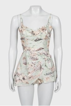 Romper with shorts-skirt
