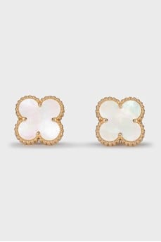 Серьги из желтого золота Vintage Alhambra