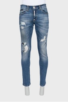Мужские синие джинсы boot cut fit