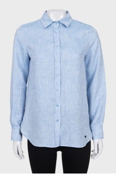 Straight cut shirt with long sleeves