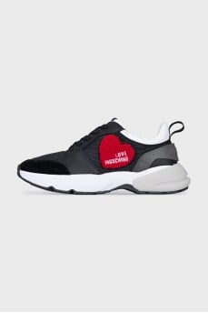 Men's sneakers decorated with patches