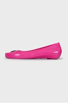 Pink rubber ballet shoes