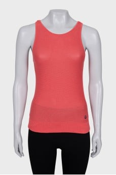 Knitted pink tank top