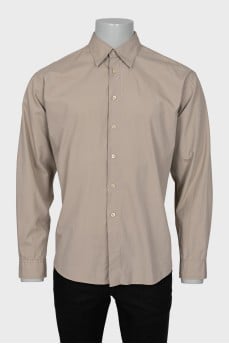 Men's straight shirt in brown
