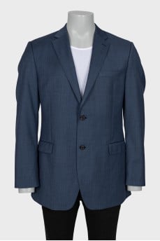 Men's straight cut wool jacket