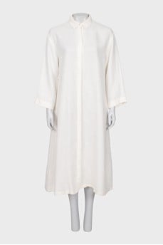 Loose button down shirt dress