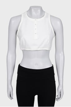 Crop top with buttons