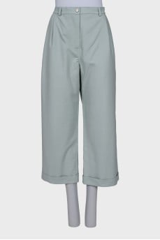 Straight trousers in green