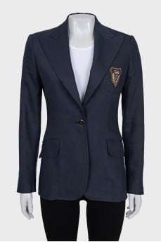 Jacket with embroidered logo