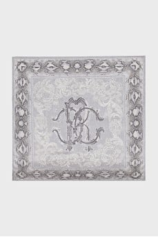 Animal print silk scarf