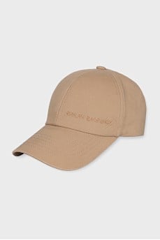 Brown cap with embroidered logo