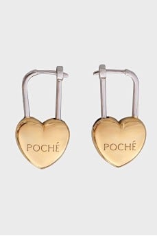 Silver earrings with gold plating