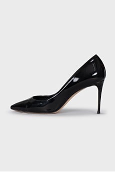 Patent leather pumps