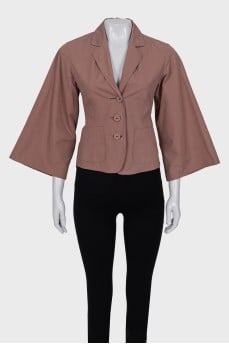 Pink jacket with wide sleeves