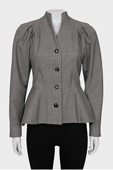 Fitted jacket made of wool and silk