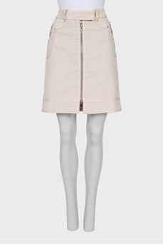 Beige corduroy skirt