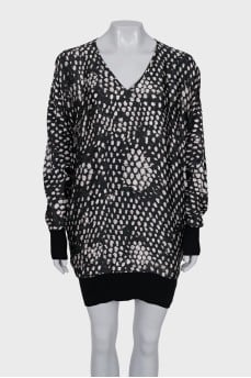 Slim fit silk dress