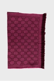 Wool scarf with print