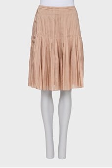 Pleated midi skirt