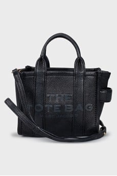 Leather crossbody bag with brand logo