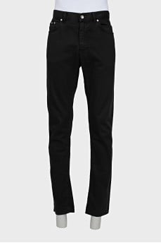 Men's straight black jeans