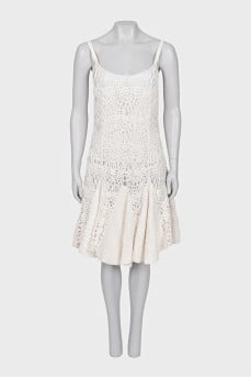 Fitted dress with straps
