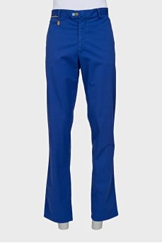 Men's straight-cut trousers in blue